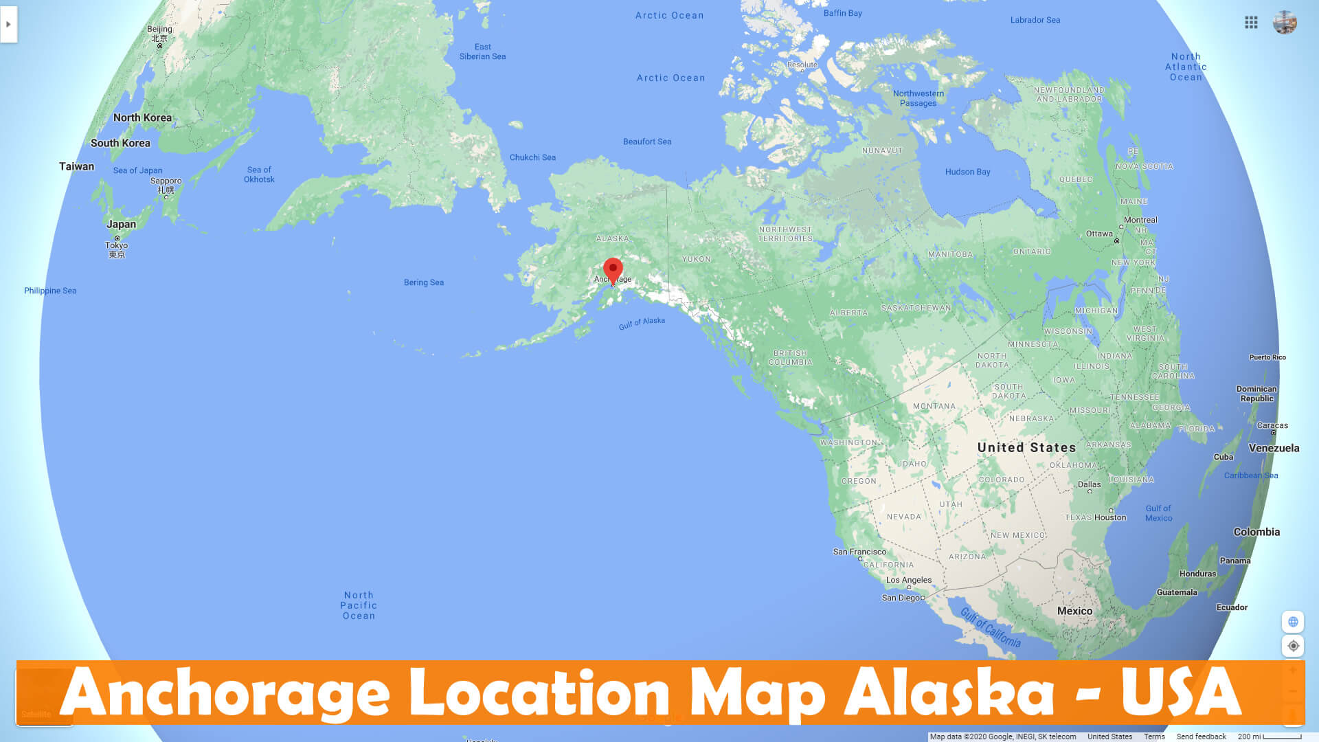 Anchorage Location Map Alaska   USA